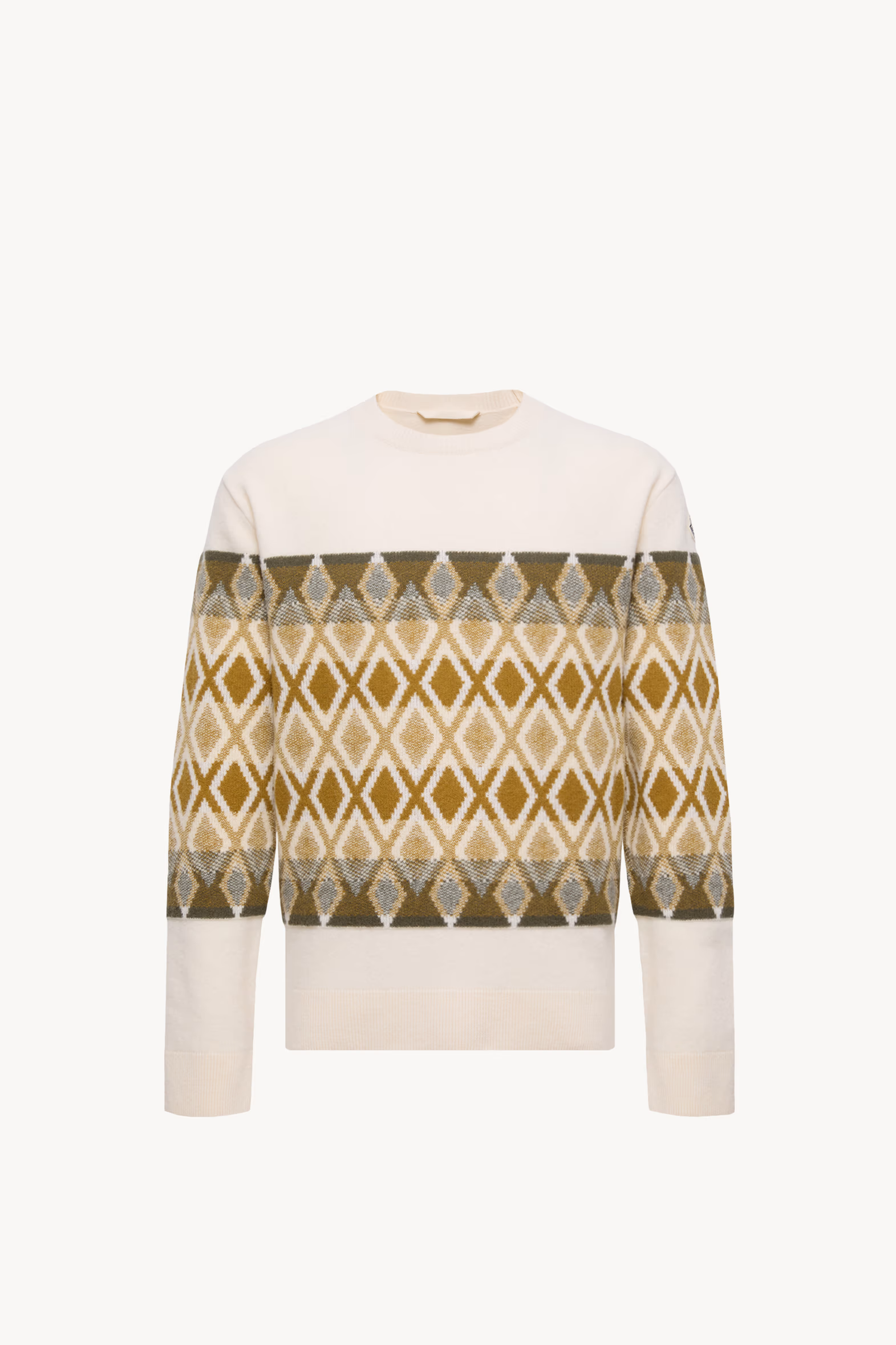 Rhombus Pattern Wool Sweater Men Multicolour Moncler 2